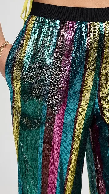 Womens La Double J Wide Leg Trousers In Rainbow