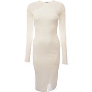 Tom Ford Womens Crepe Jersey Tubino L/S Dress in White