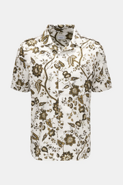Mens Erdem Short Sleeve Casual In Green Multi