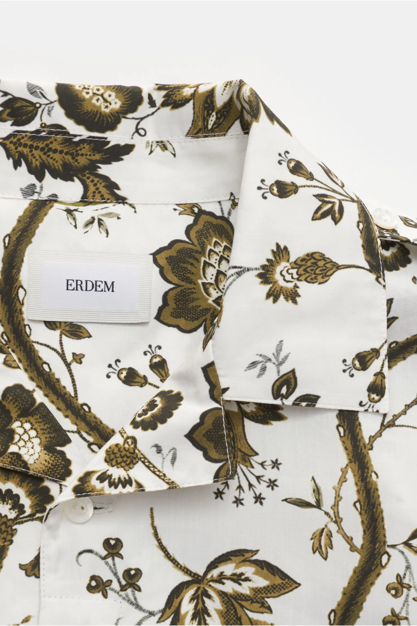 Mens Erdem Short Sleeve Casual In Green Multi