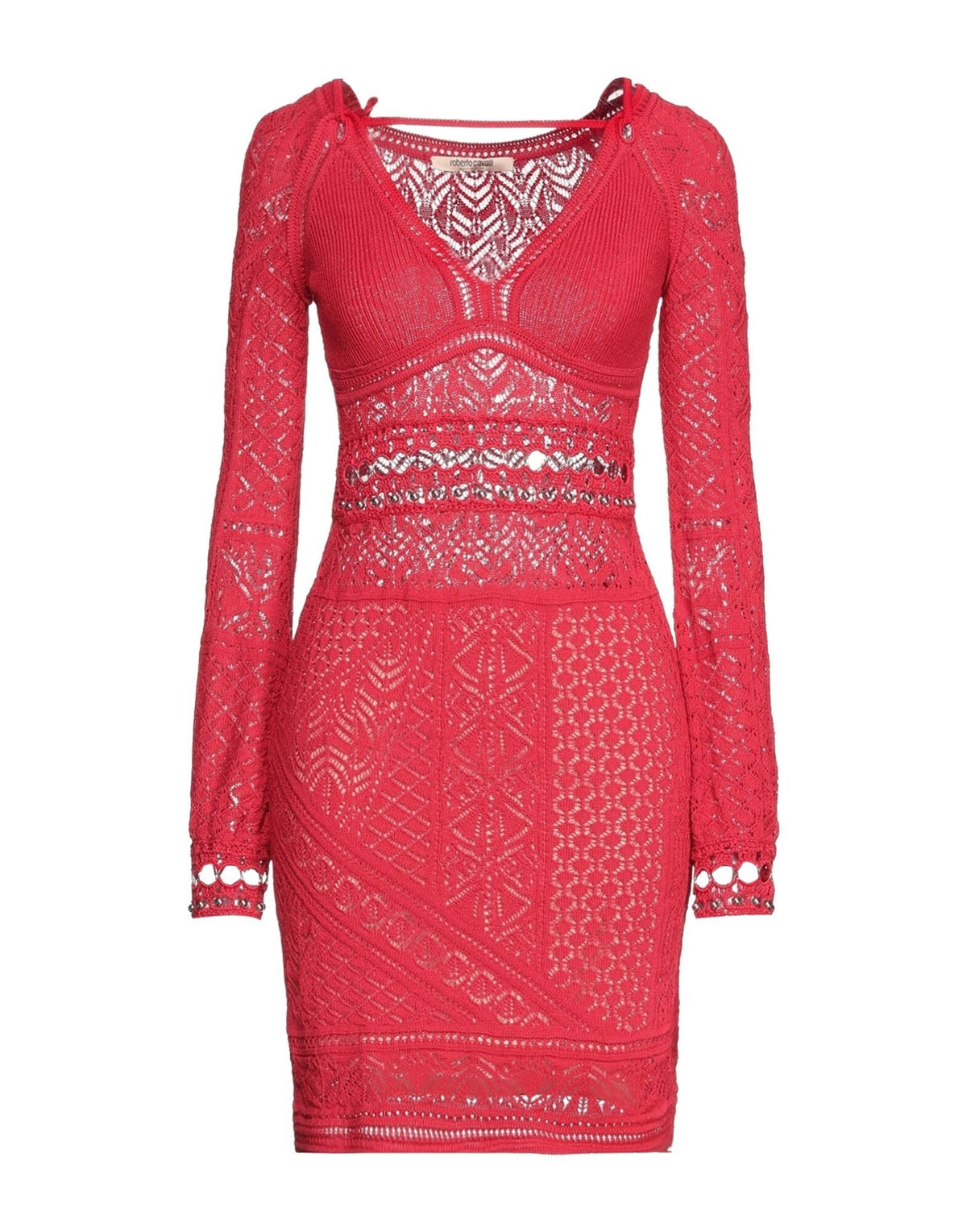 Roberto Cavalli Women's V-Neck Knitted Mini Dress