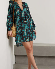 Womens Ulla Johnson Short Sun Dresses In Navy Print