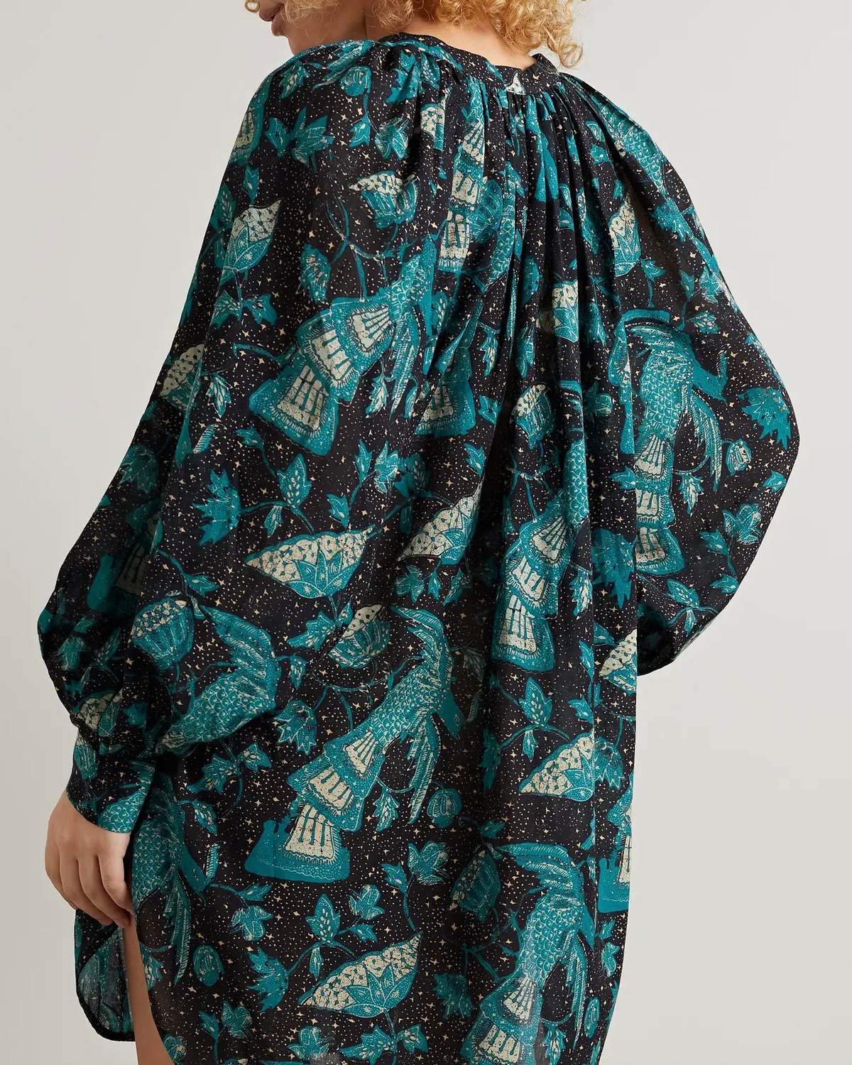 Womens Ulla Johnson Short Sun Dresses In Navy Print