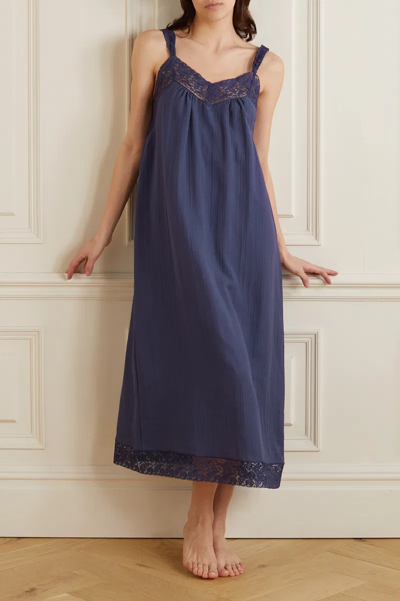 Womens Eres Long Sun Dresses In Dark Blue