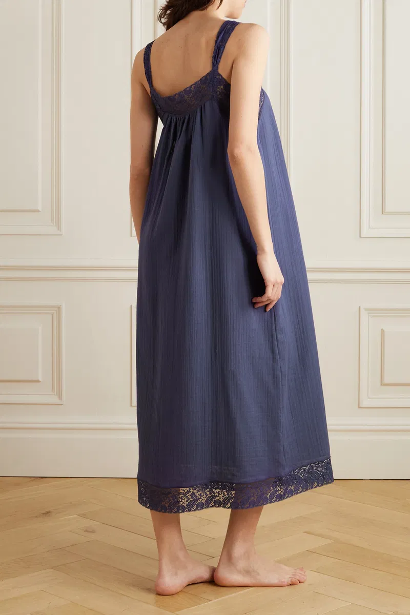 Womens Eres Long Sun Dresses In Dark Blue