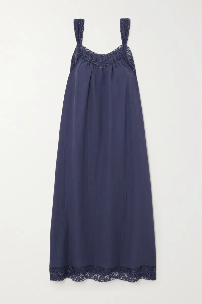 Womens Eres Long Sun Dresses In Dark Blue