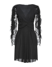 Alberta Ferretti Women's V-Neck Flared Mini Dress