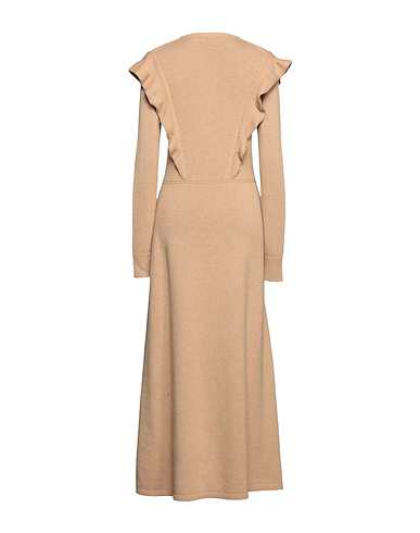 Chloe Women's Midi Dress in Beige