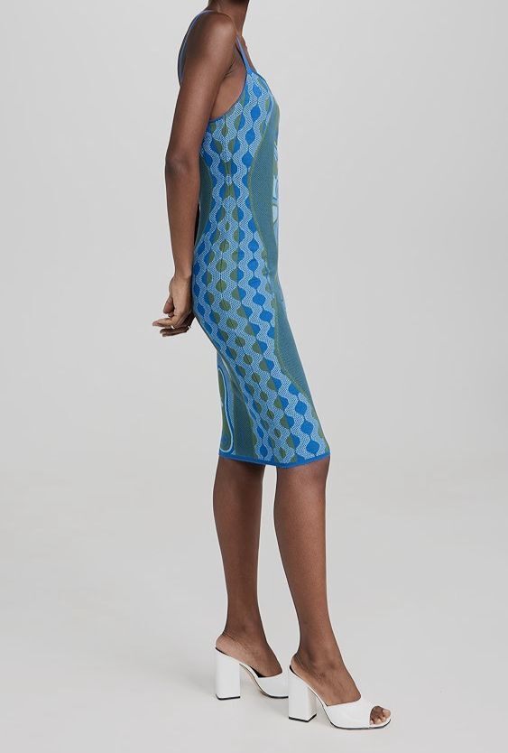 Womens Ahluwalia Studio Knitted Dresses In Blue Multi