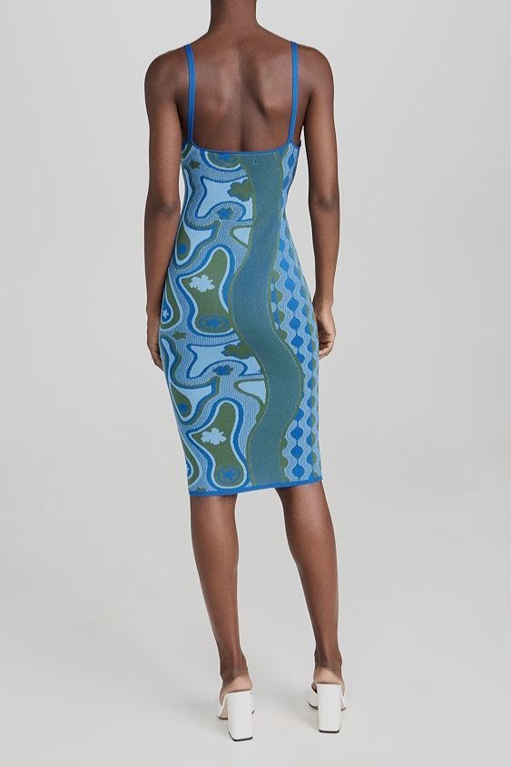 Womens Ahluwalia Studio Knitted Dresses In Blue Multi