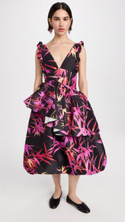 Womens Kika Vargas Occasion Dress In Black Multi