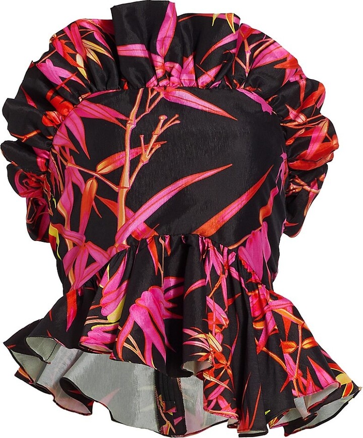 Womens Kika Vargas Evening Tops In Black Pink