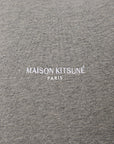 Maison Kitsune Mens Maison Kitsune Embroidered Relaxed T Shirt in Grey