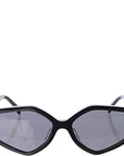 Celine Womens Runway - Bold Story Angular/Geometric Acetate Sunglasses in Black Grey