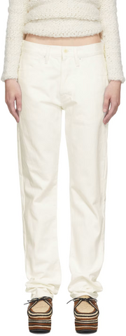 Womens Gabriela Hearst Straight Jeans In White