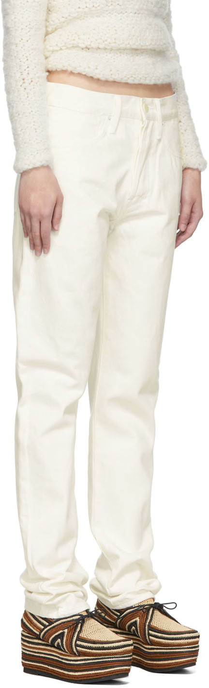 Womens Gabriela Hearst Straight Jeans In White