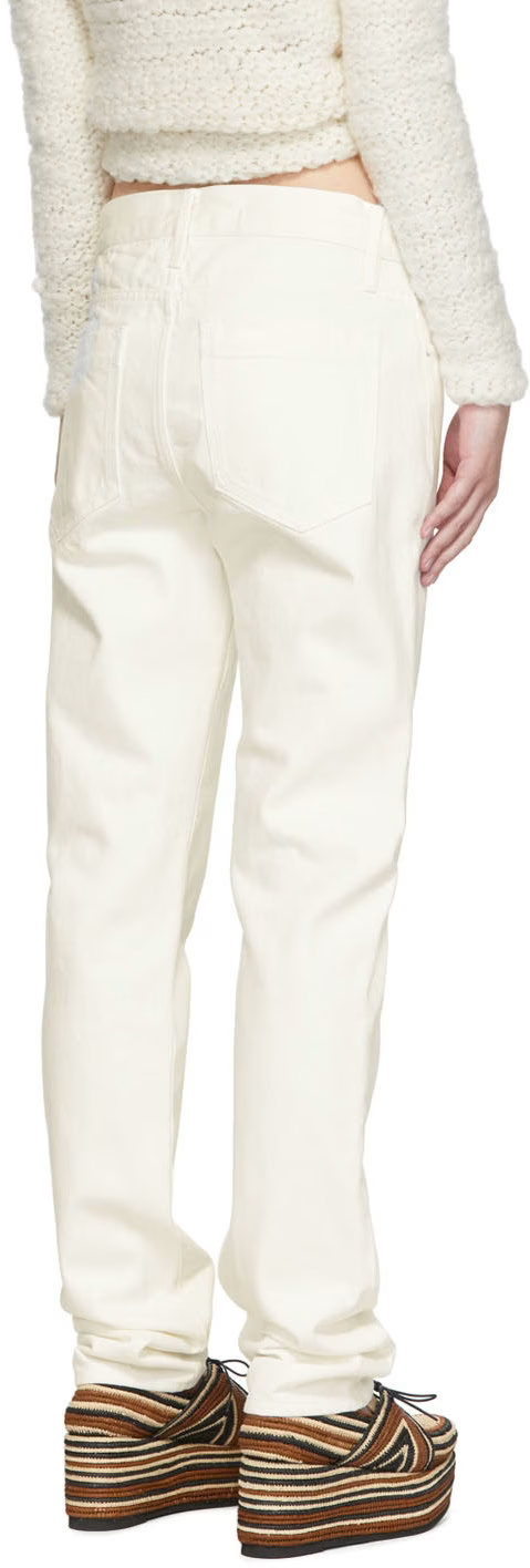 Womens Gabriela Hearst Straight Jeans In White