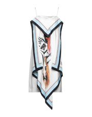 Burberry Women's Satin Logo Mini Dress