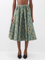 Womens The Meaning Well Midi Skirts In Dark Green Multi
