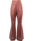 RAEY Womens Silk Lurex Flared Trousers in Multicoloured