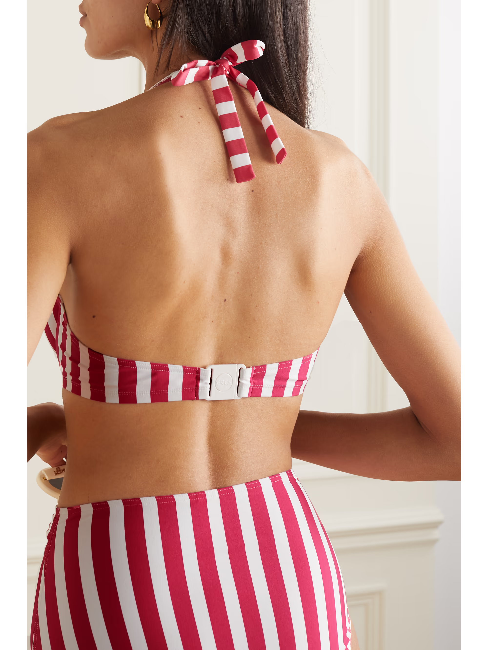 Womens Eres Bikini Tops In Pink Stripe