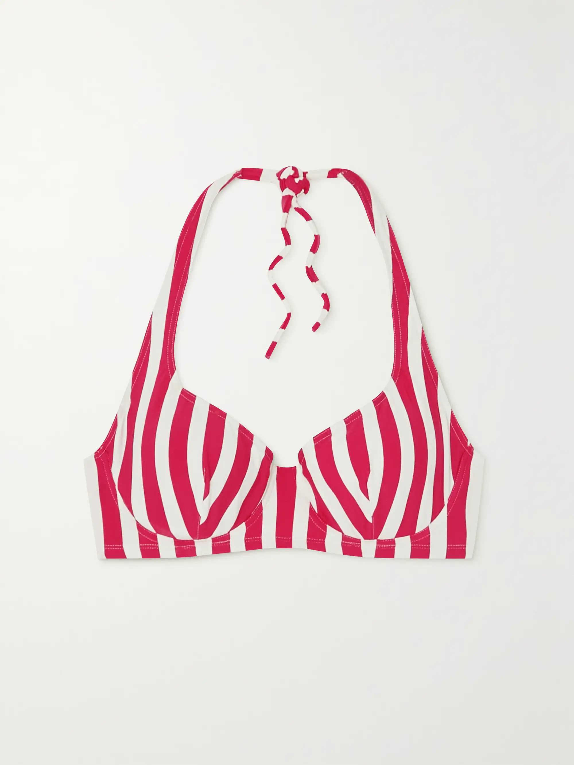 Womens Eres Bikini Tops In Pink Stripe