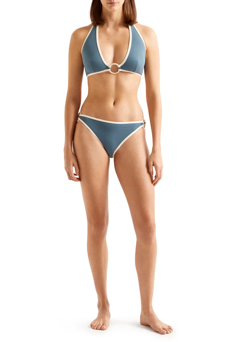 Womens Eres Bikini Tops In Blue Cream