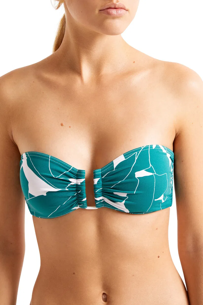 Womens Eres Bikini Tops In Green White