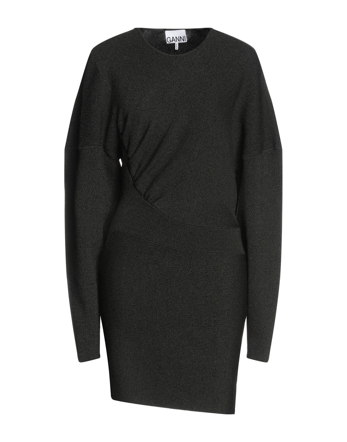 Ganni Women's Crew Neck Knitted Mini Dress