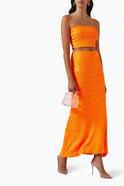 Womens Norma Kamali Long Skirts In Orange
