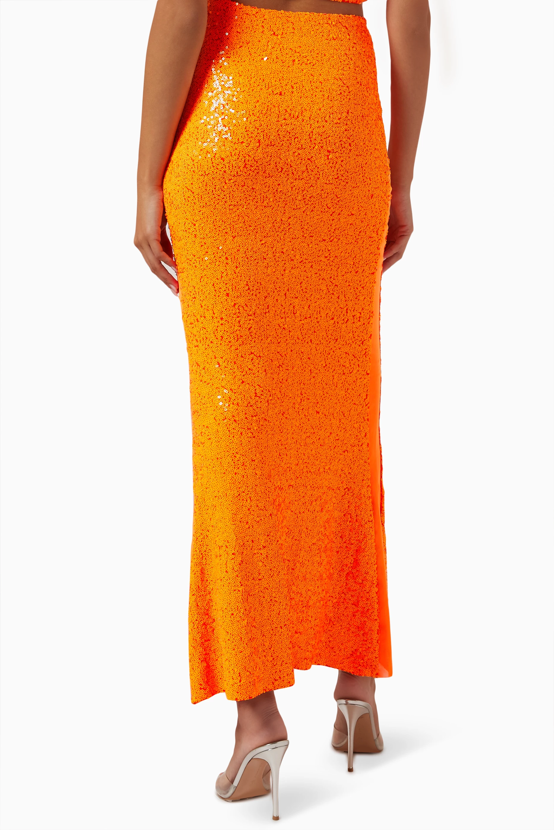 Womens Norma Kamali Long Skirts In Orange