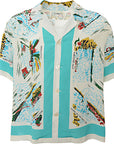 Bode Mens Niagara Souvenir Scarf Ss Shirt