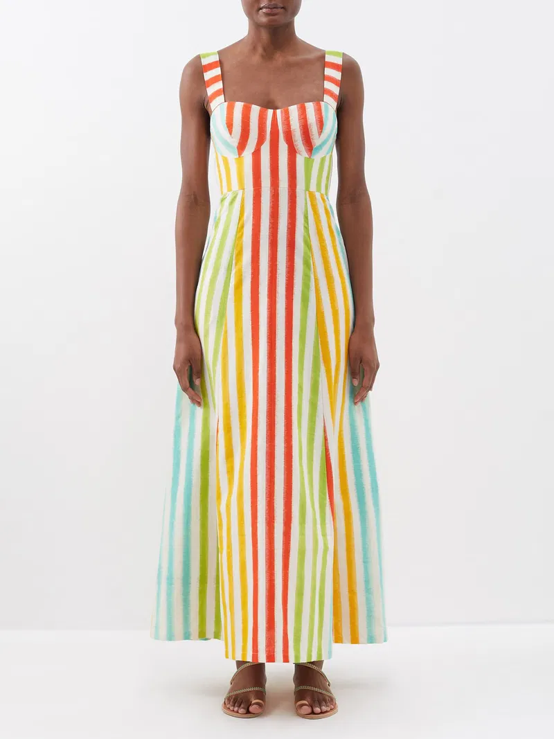 Womens Le Sirenuse Positano Long Sun Dresses In Multi Stripe