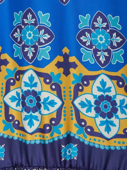 Womens La Double J Occasion Dress In Blue Orange