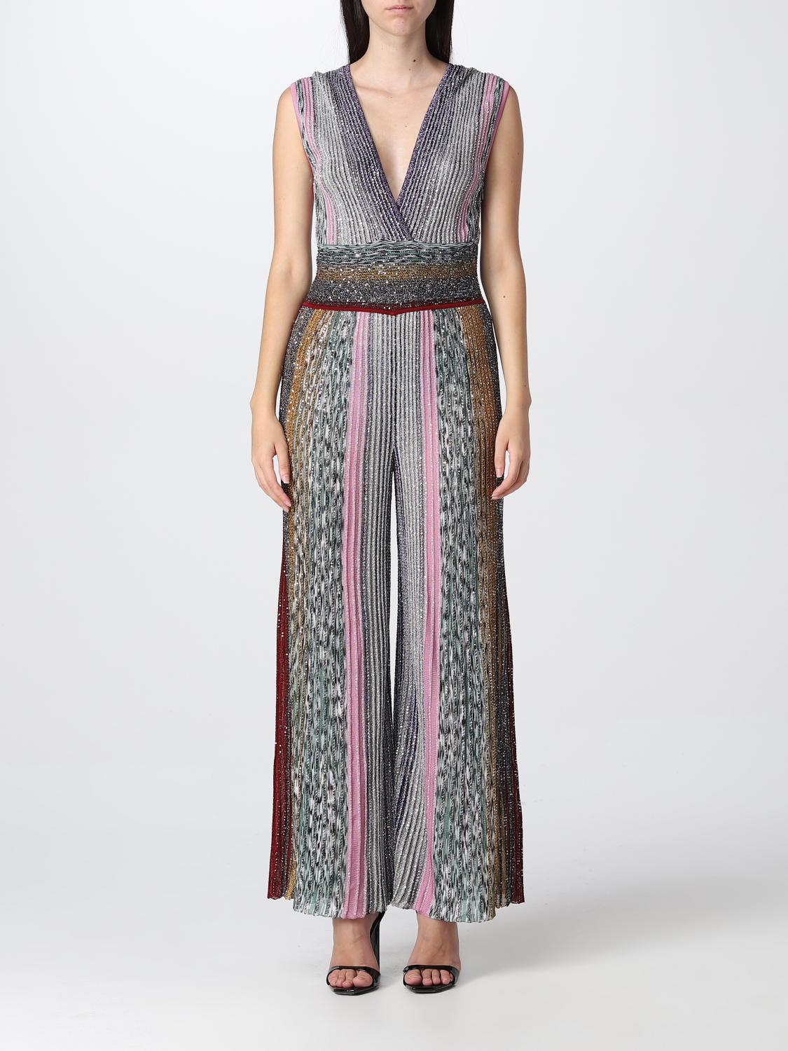 Missoni Womens Sequined Long Jumpsuit in Multi