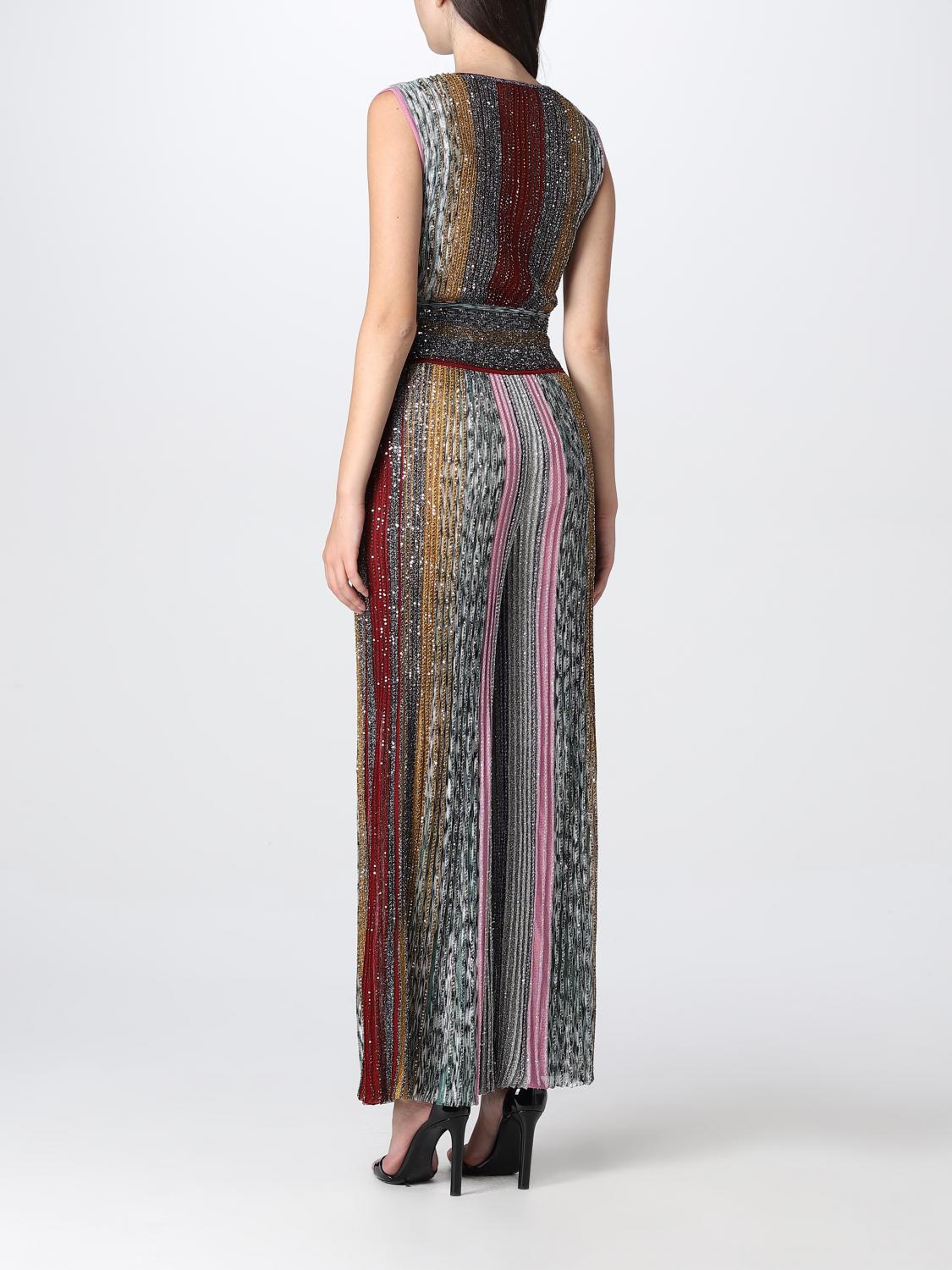 Missoni Womens Sequined Long Jumpsuit in Multi