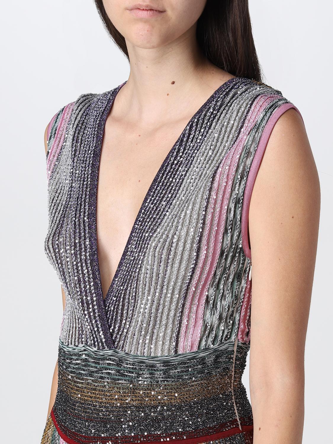 Missoni Womens Sequined Long Jumpsuit in Multi