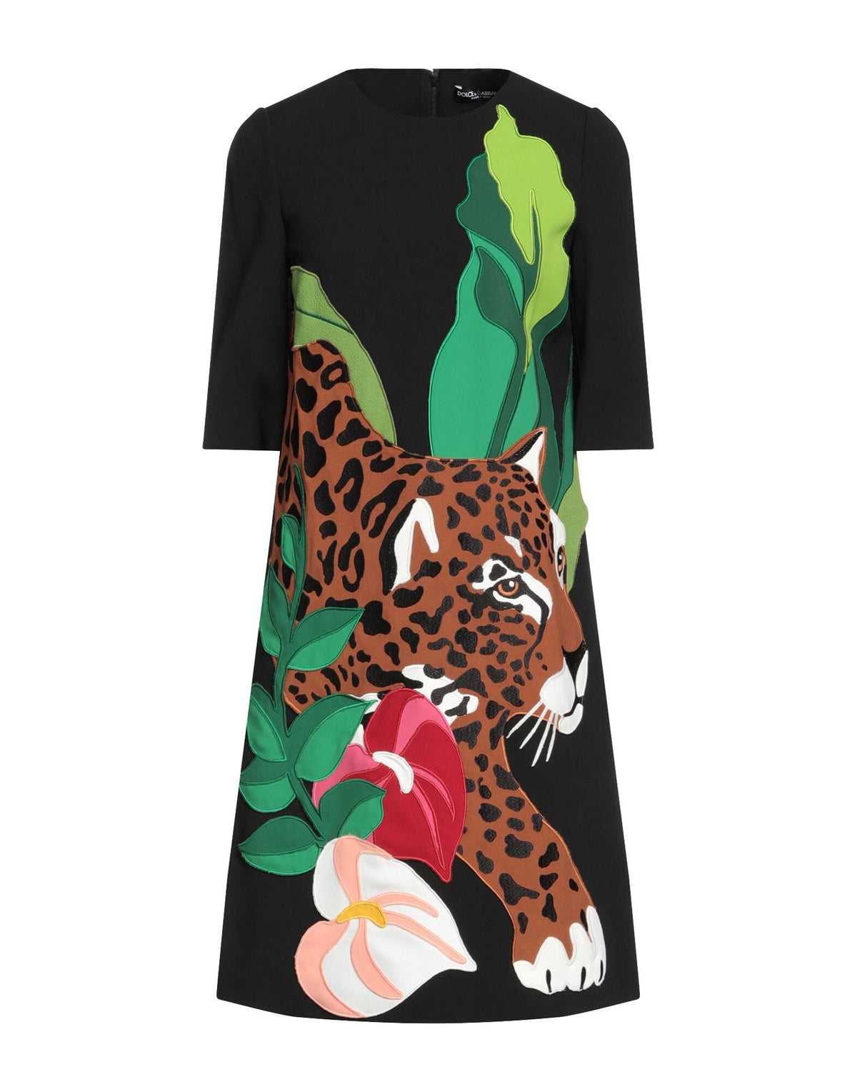 Dolce&Gabbana Women's Round Neck Embroidered Mini Dress