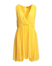 Twinset Women's Deep Neck Pleated Mini Dress