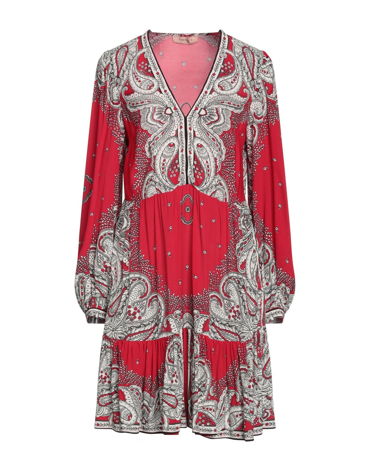 Twinset Women's V-Neck Crepe Mini Dress