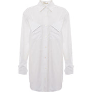 Emilia Wickstead Womens Bexley Italian Double Cloque Longline Cotton Shirt