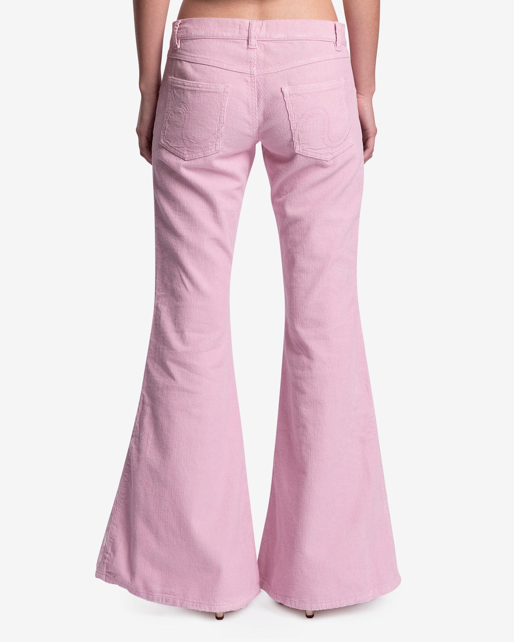 Womens Erl Wide Leg Trousers In Pink