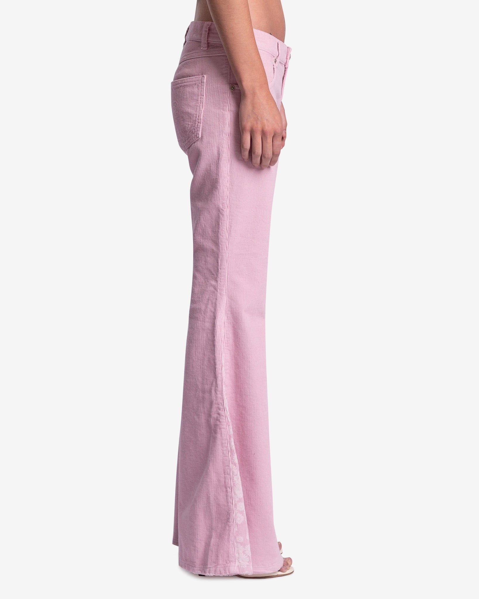 Womens Erl Wide Leg Trousers In Pink