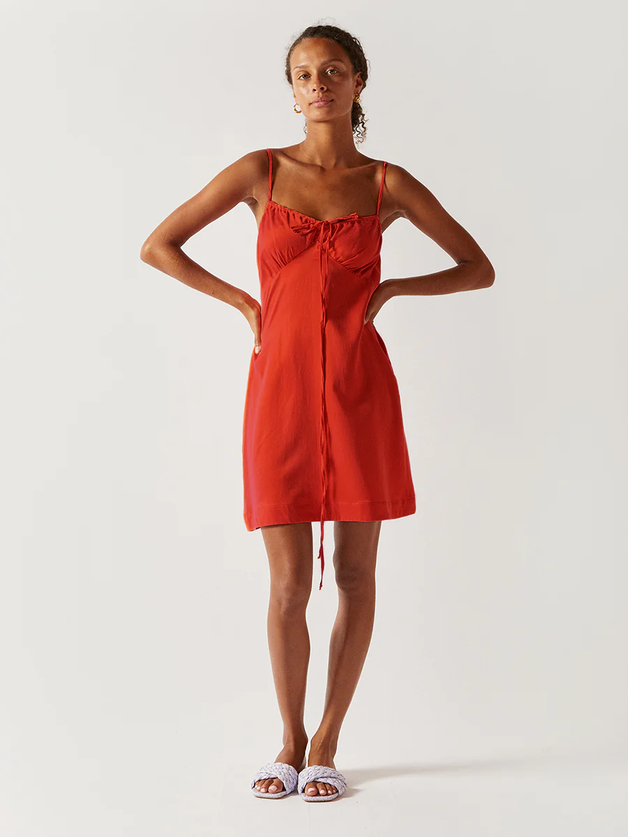 Womens Casa Raki Short Sun Dresses In Red