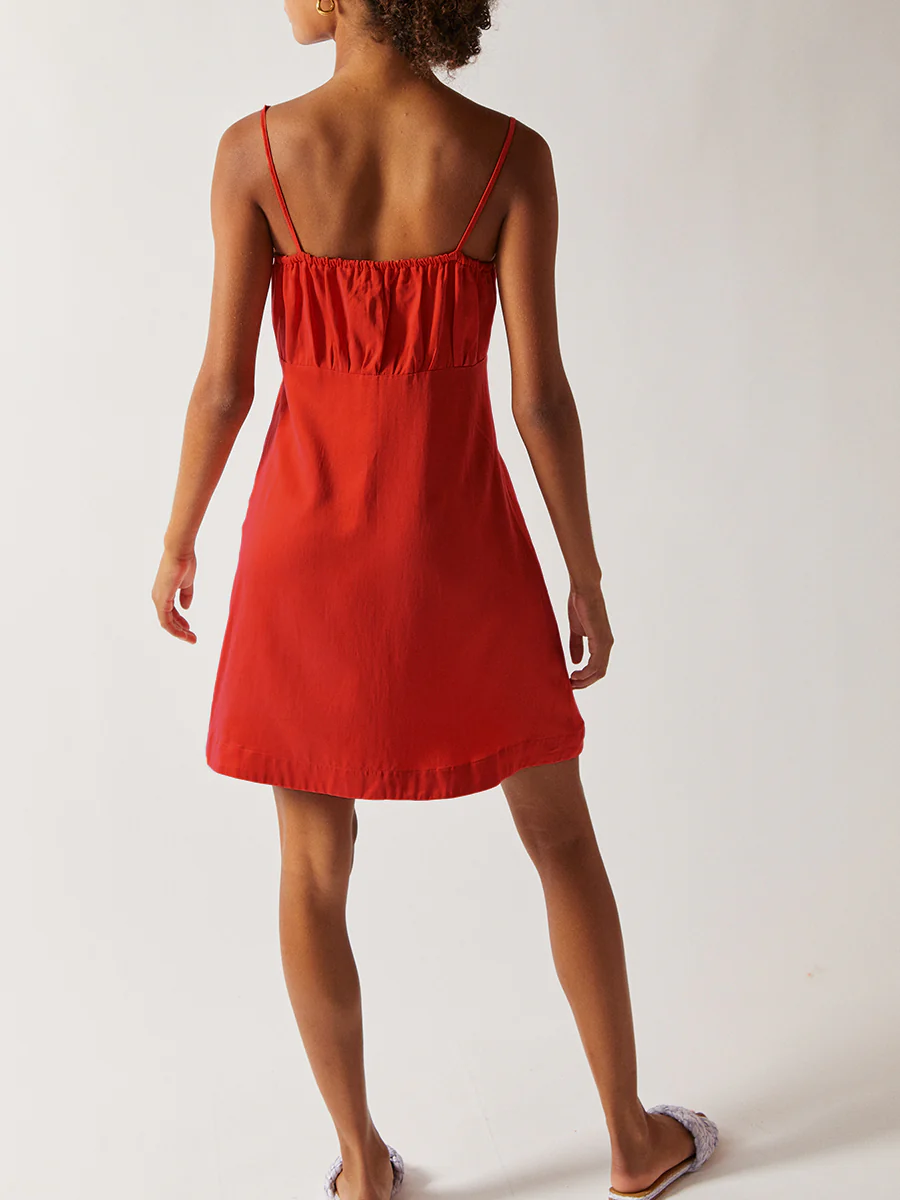 Womens Casa Raki Short Sun Dresses In Red