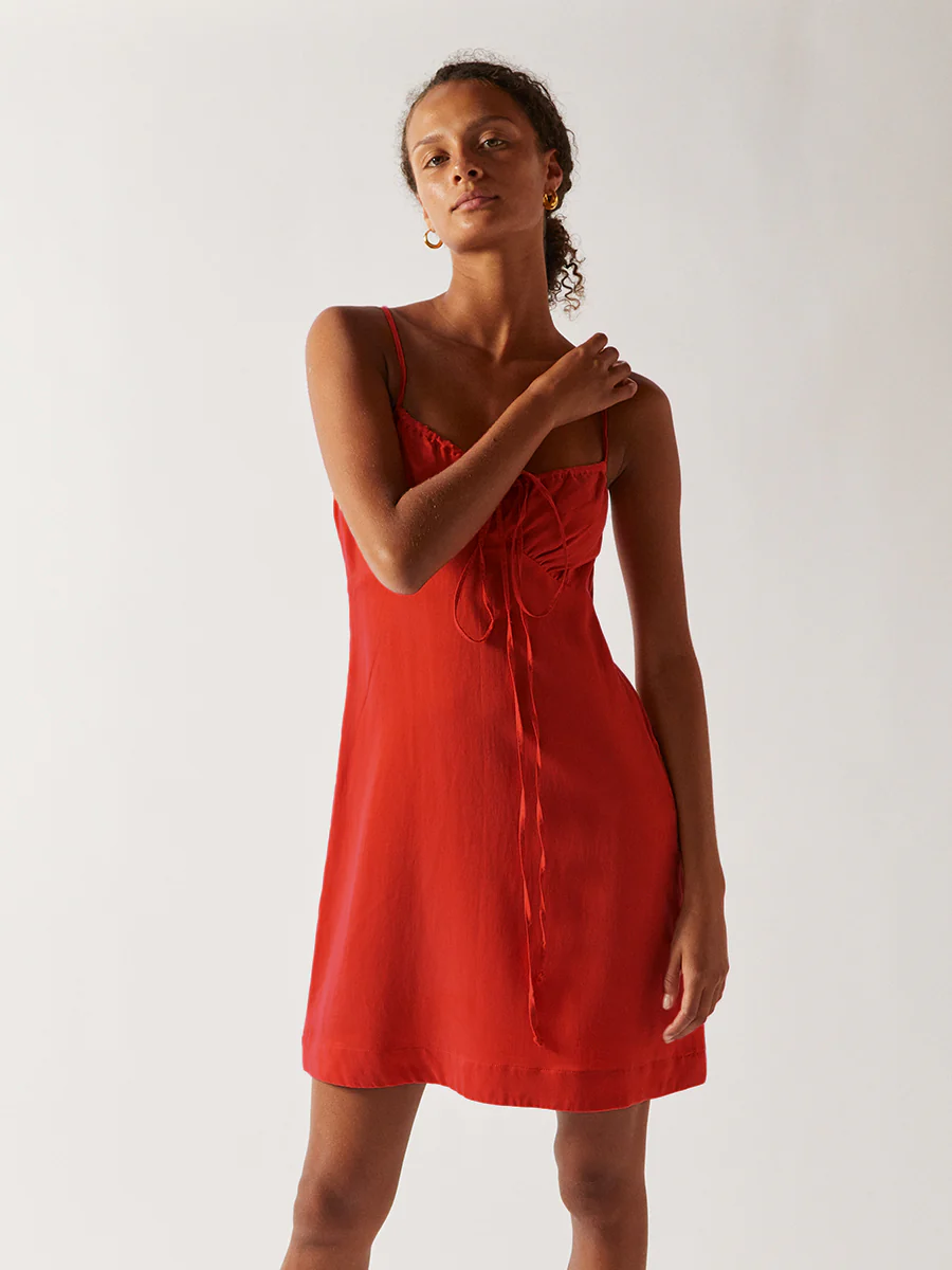 Womens Casa Raki Short Sun Dresses In Red