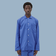 Womens Tekla Fabrics Pyjama Tops In Blue