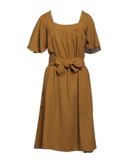 Bonton Women's Belted Button Midi Dress