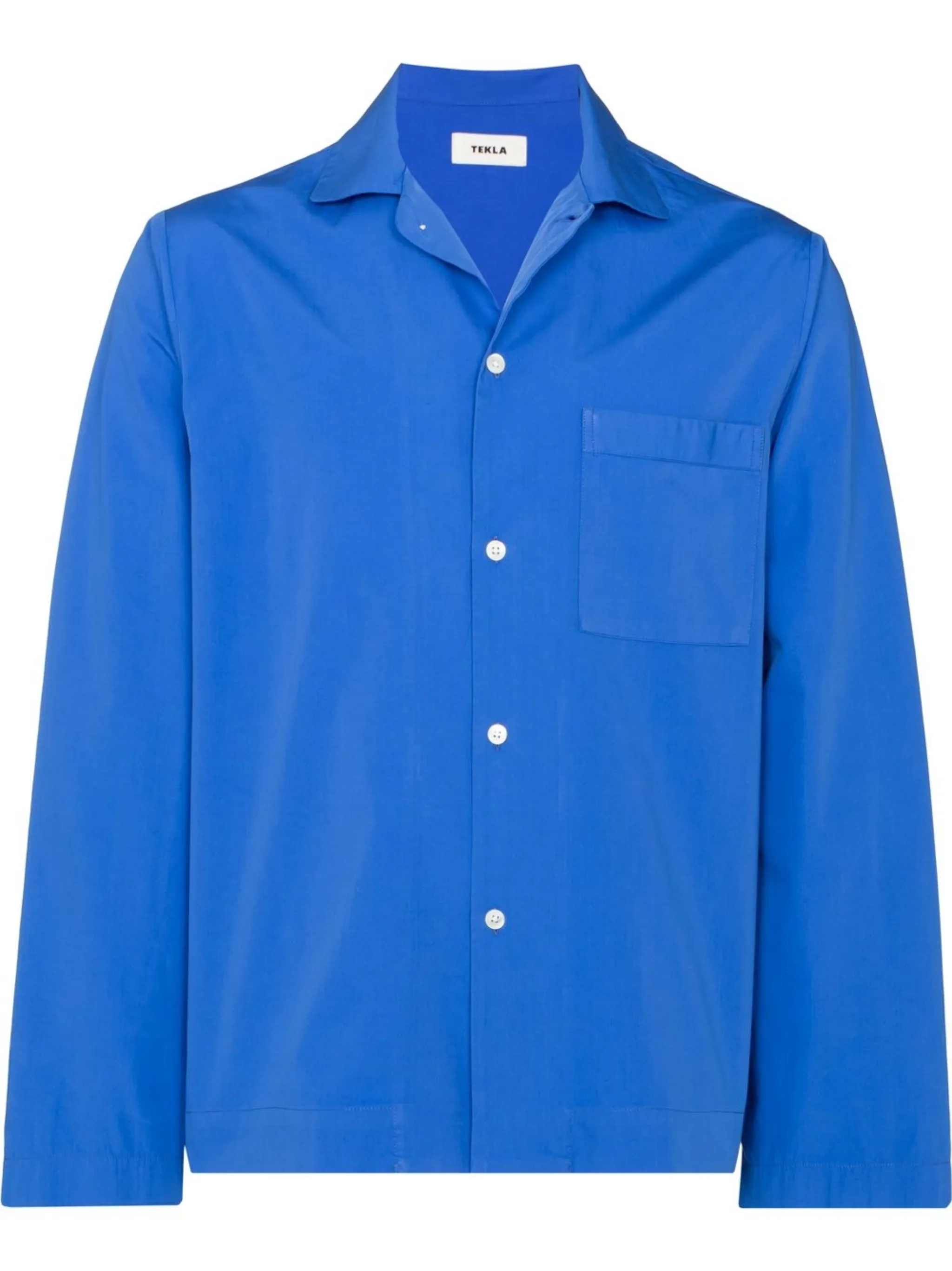 Mens Tekla Fabrics Pyjama Top In Blue