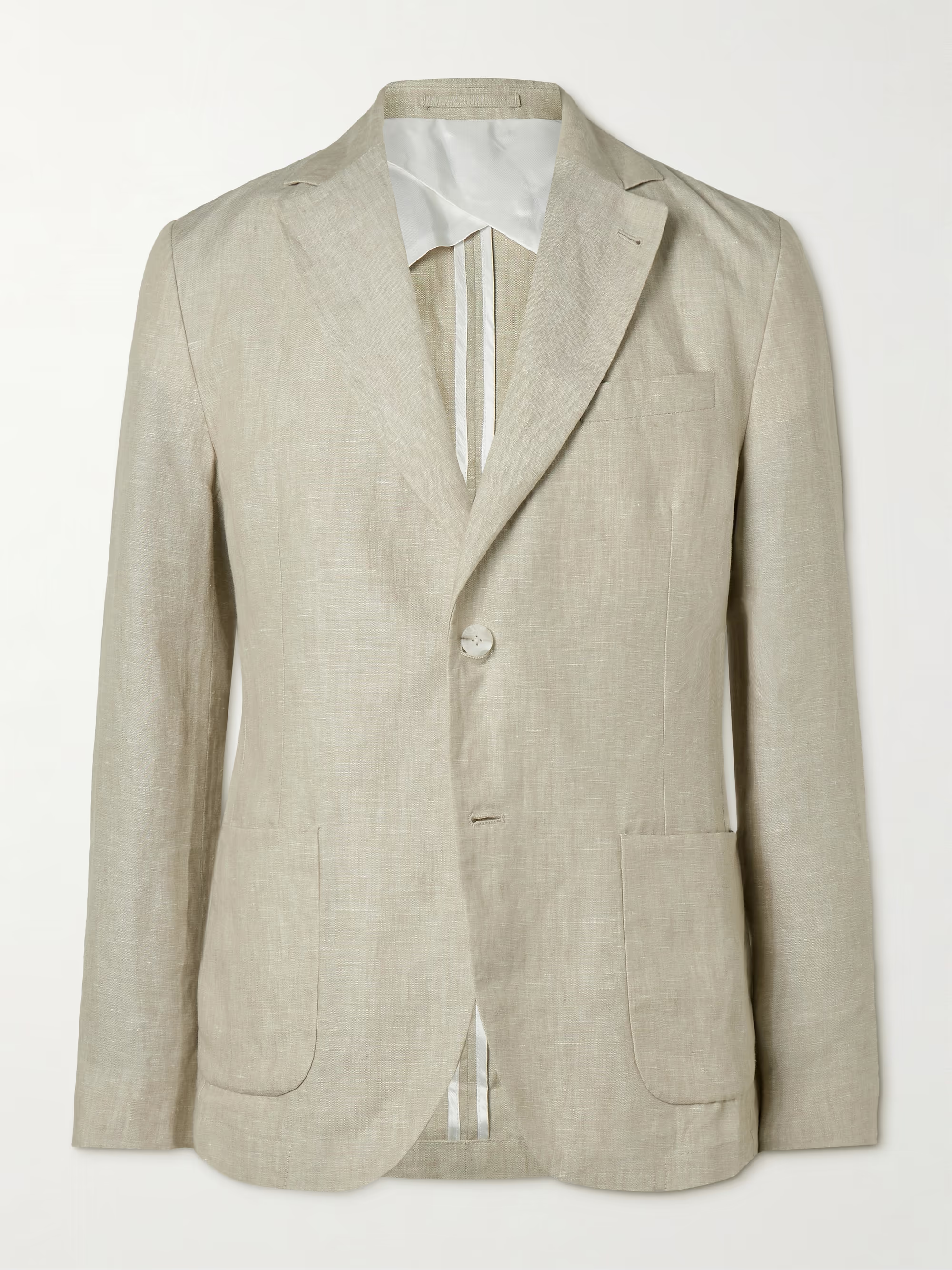 Mens Frescobol Carioca Casual Suit Jackets In Beige